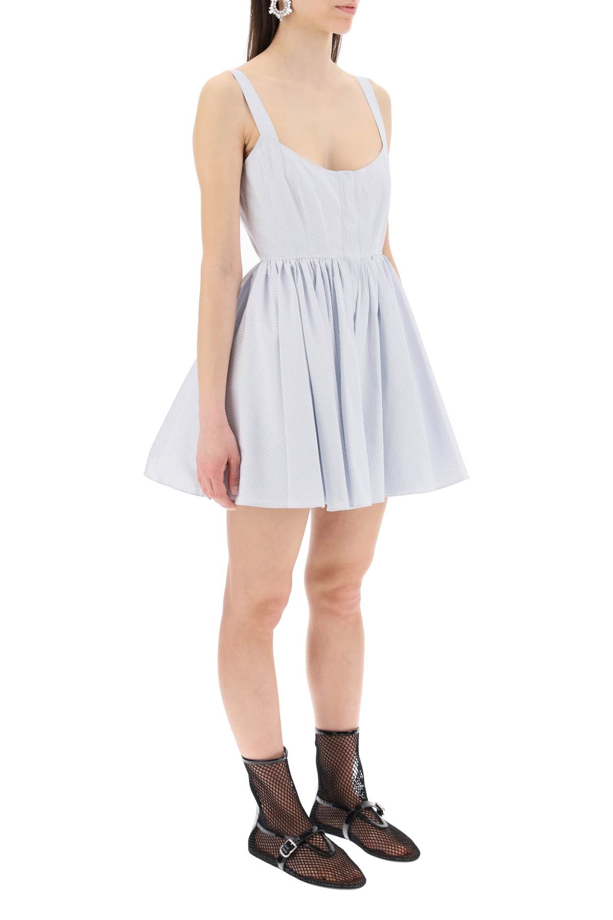 Skater Poplin Mini Dress  - White