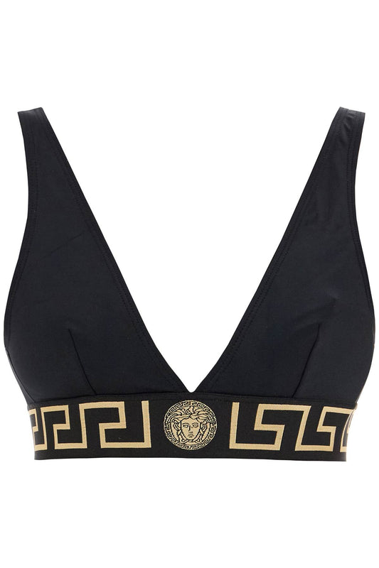 "top Bikini With Greek Border Trim  - Nero