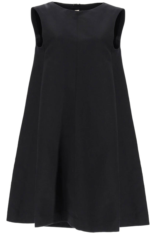 Flared Dress In Cotton Cady  - Black