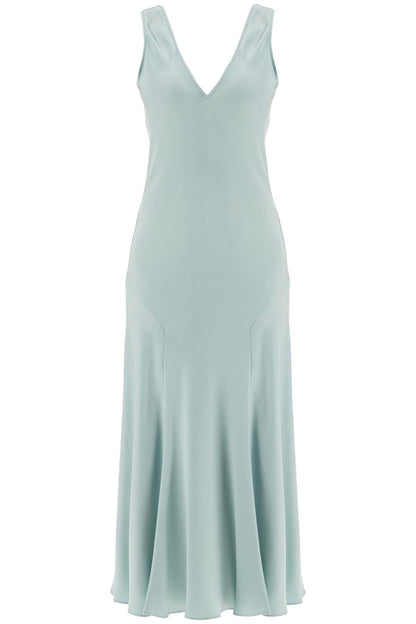 Acqui Satin Midi Dress  - Green