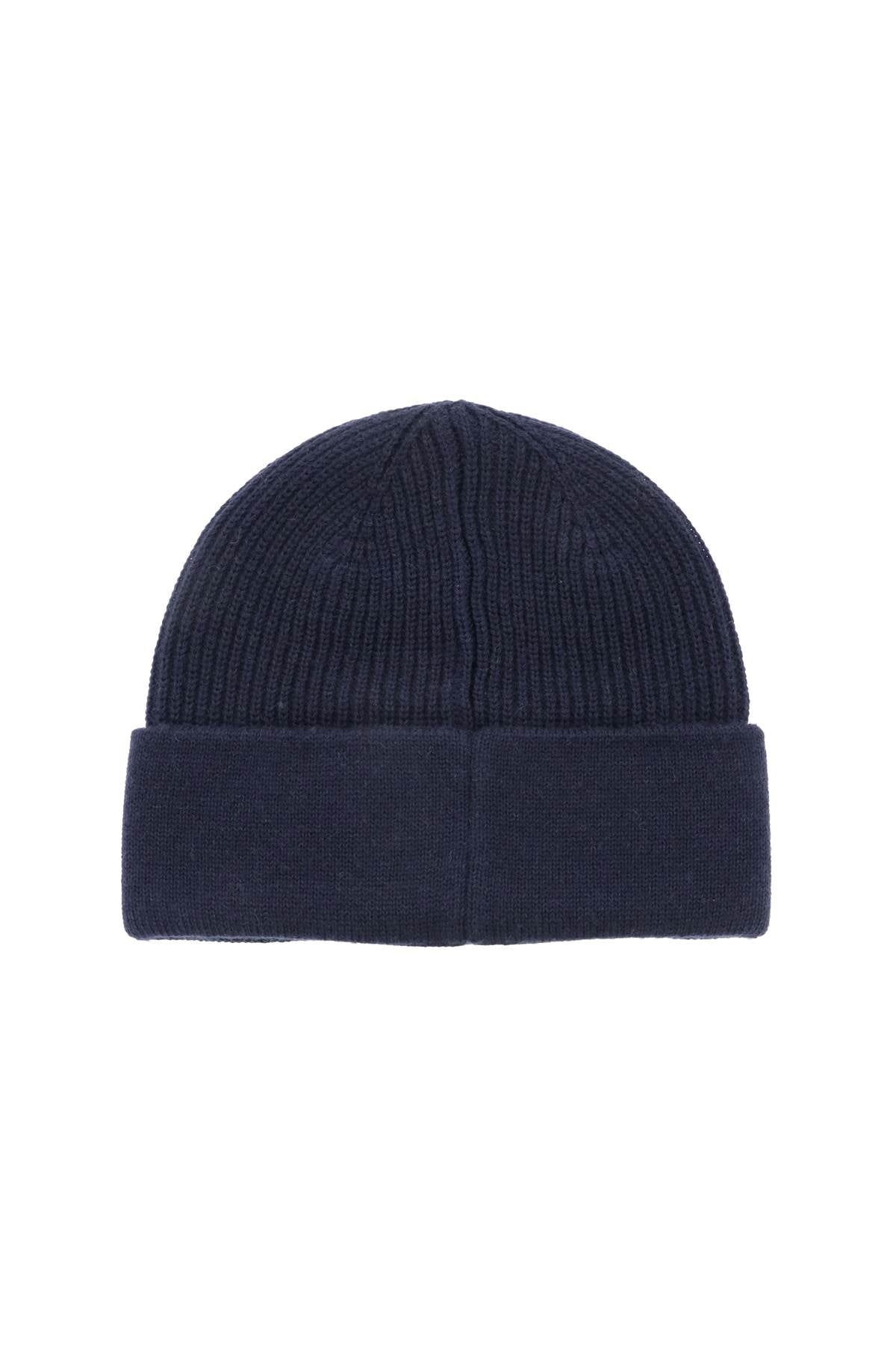 Beanie Hat With Embroidered Logo  - Blu