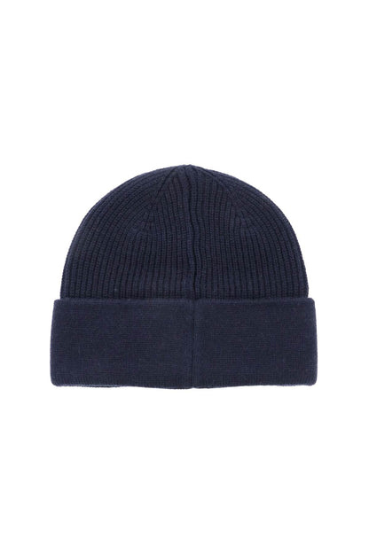 Beanie Hat With Embroidered Logo  - Blu