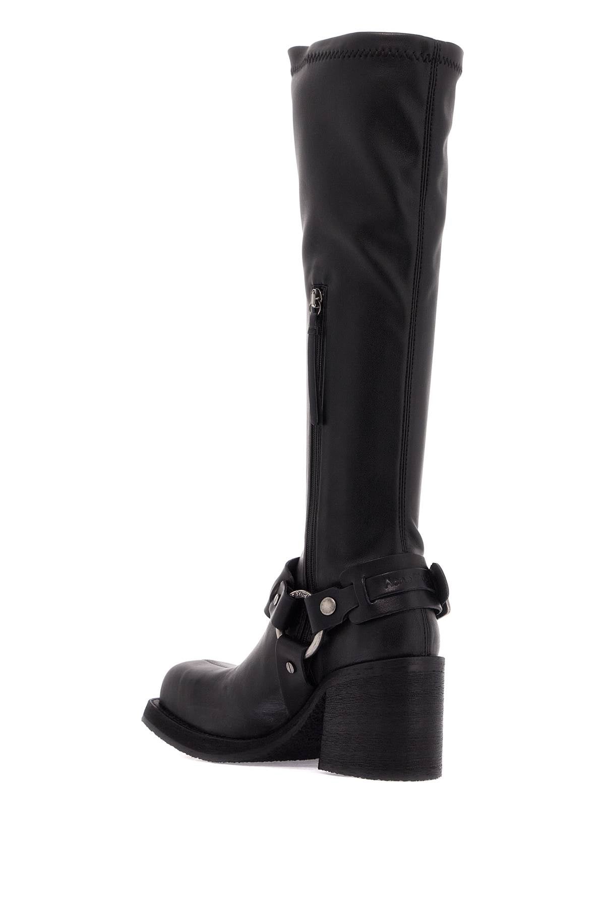 Buckle Boots With Buckle  - Black