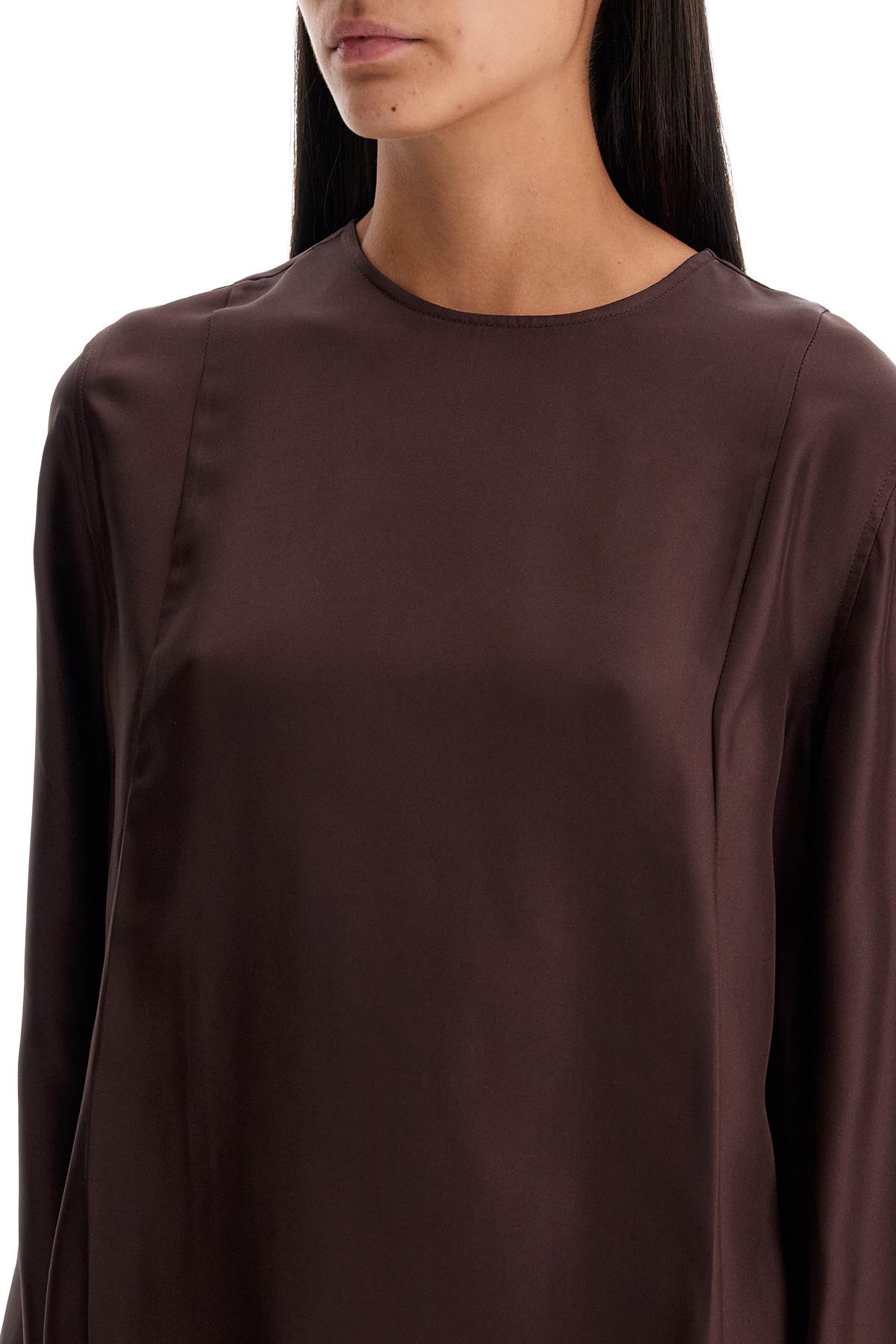 Silk Adalyn Blouse  - Brown