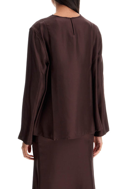 Silk Adalyn Blouse  - Brown