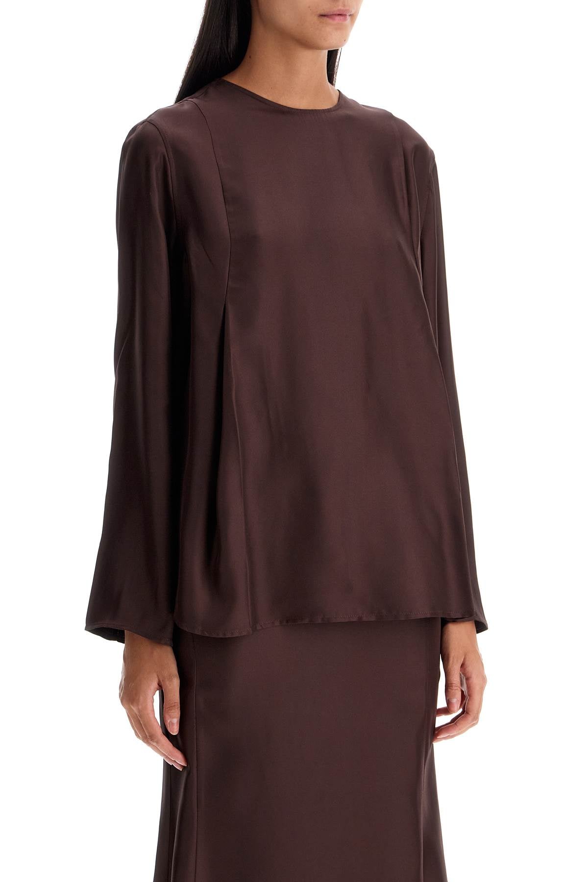 Silk Adalyn Blouse  - Brown