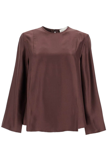 Silk Adalyn Blouse  - Brown