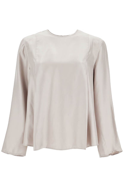 Silk Adalyn Blouse  - Grey