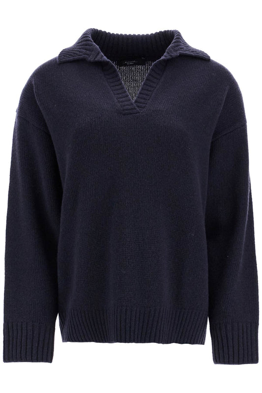 Woolen Polo Pullover  - Blue