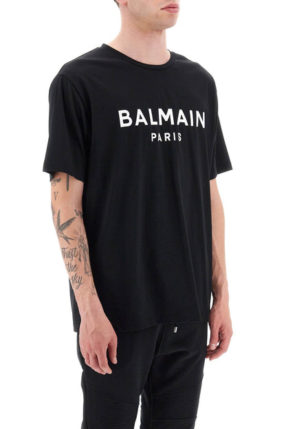 Logo Print T-shirt  - Black