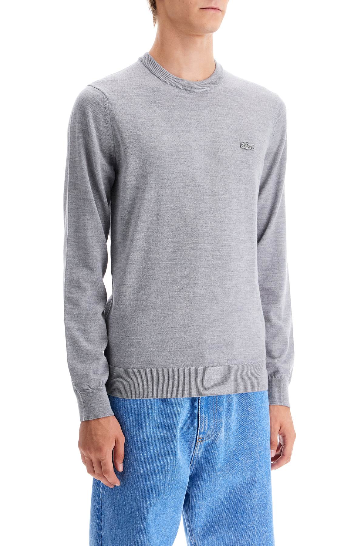 Wool Crewneck Pullover  - Grey