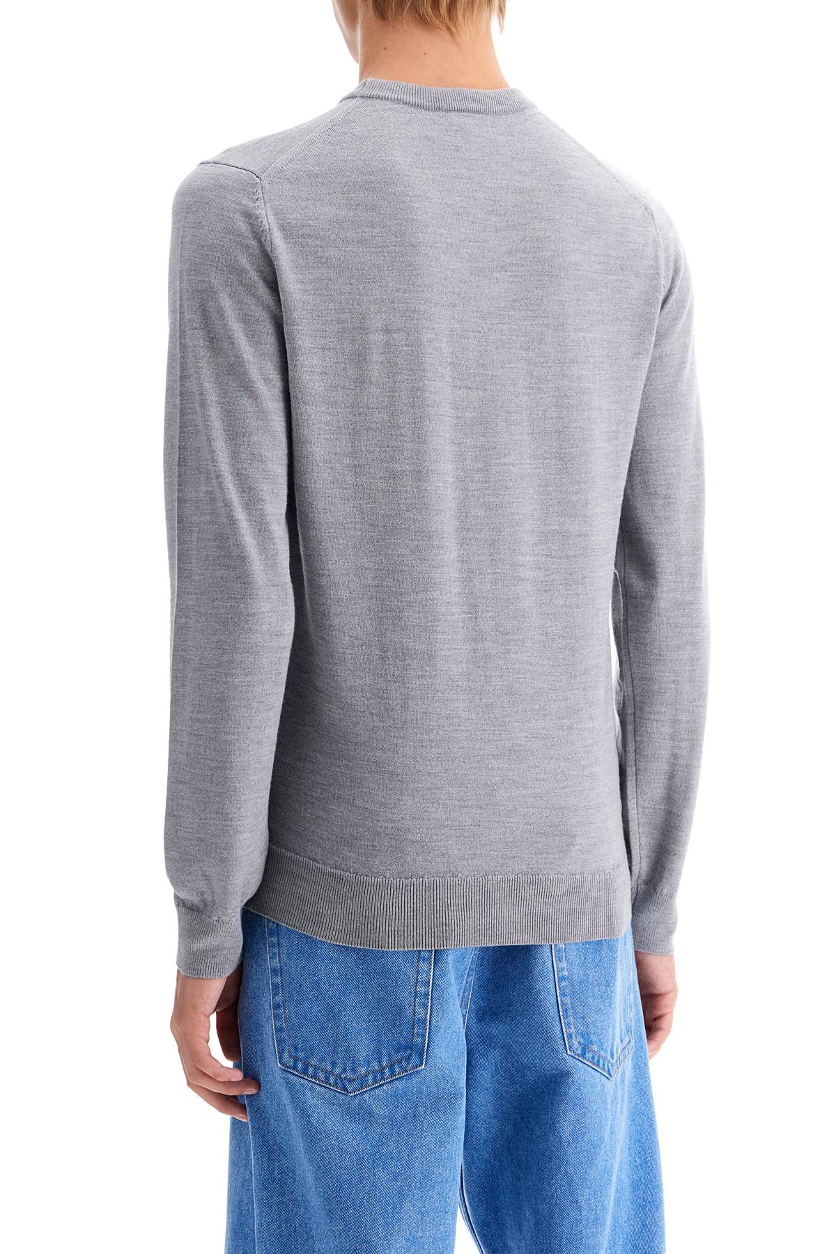 Wool Crewneck Pullover  - Grey