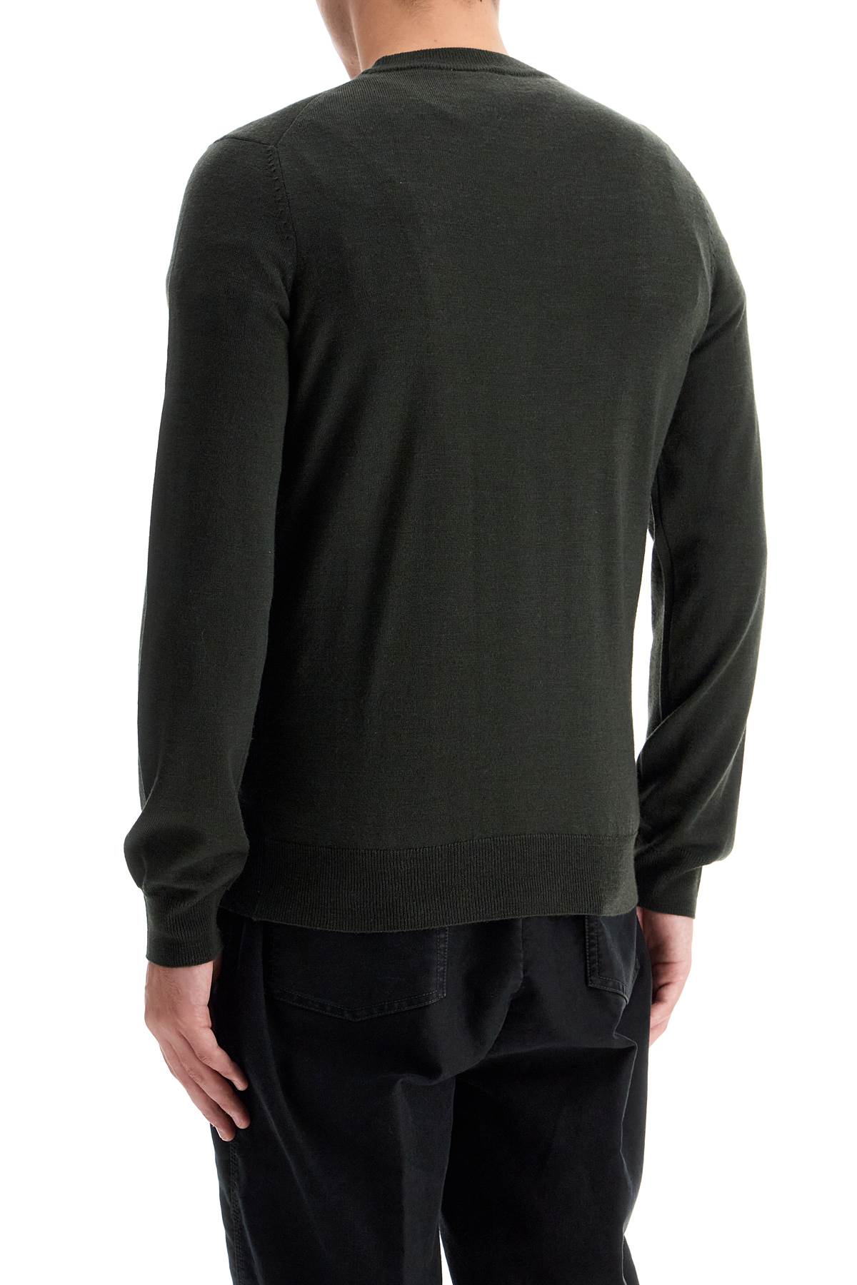 Wool Blend Pullover Sweater  - Khaki