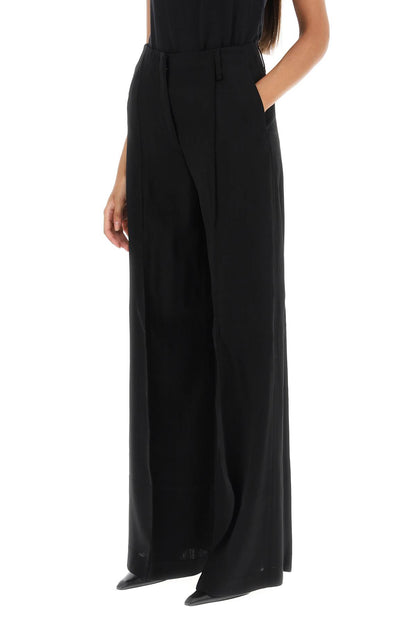 Wool-blend Tailored Pants  - Nero