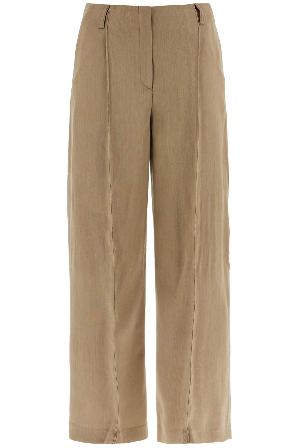 Tailored Wool Blend Trousers  - Khaki