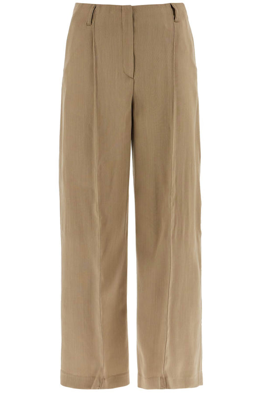 Tailored Wool Blend Trousers  - Khaki