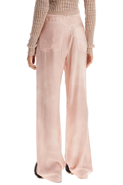 "denim Effect Trousers  - Pink