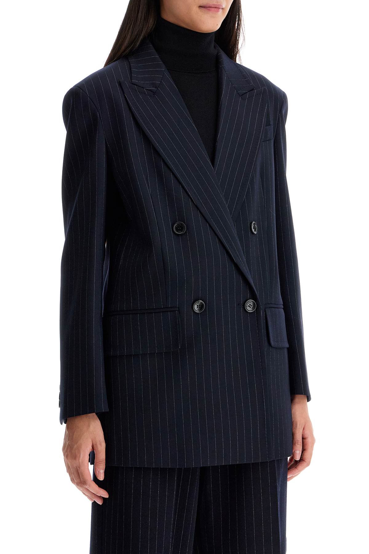 Textured Wool Blazer For  - Blue