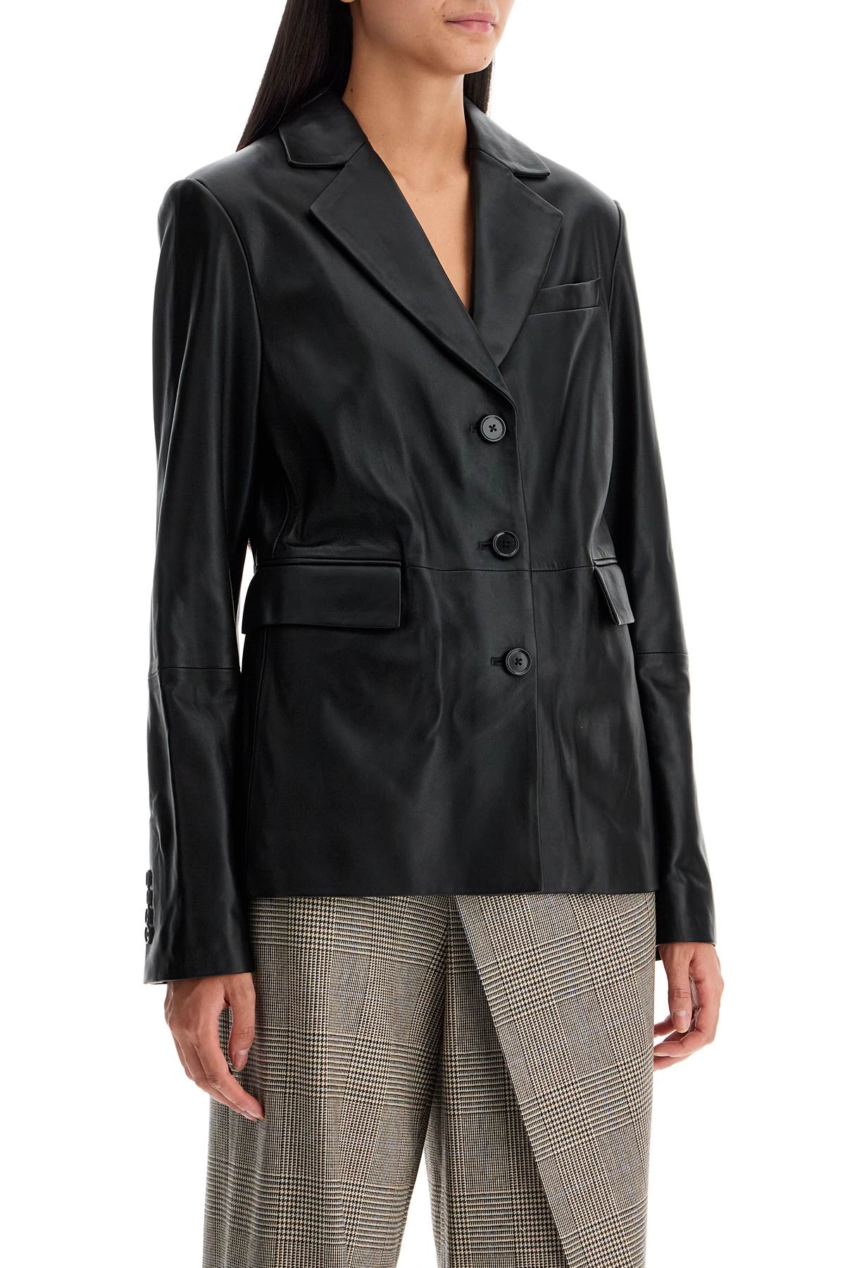 Aldo Leather Blazer  - Black