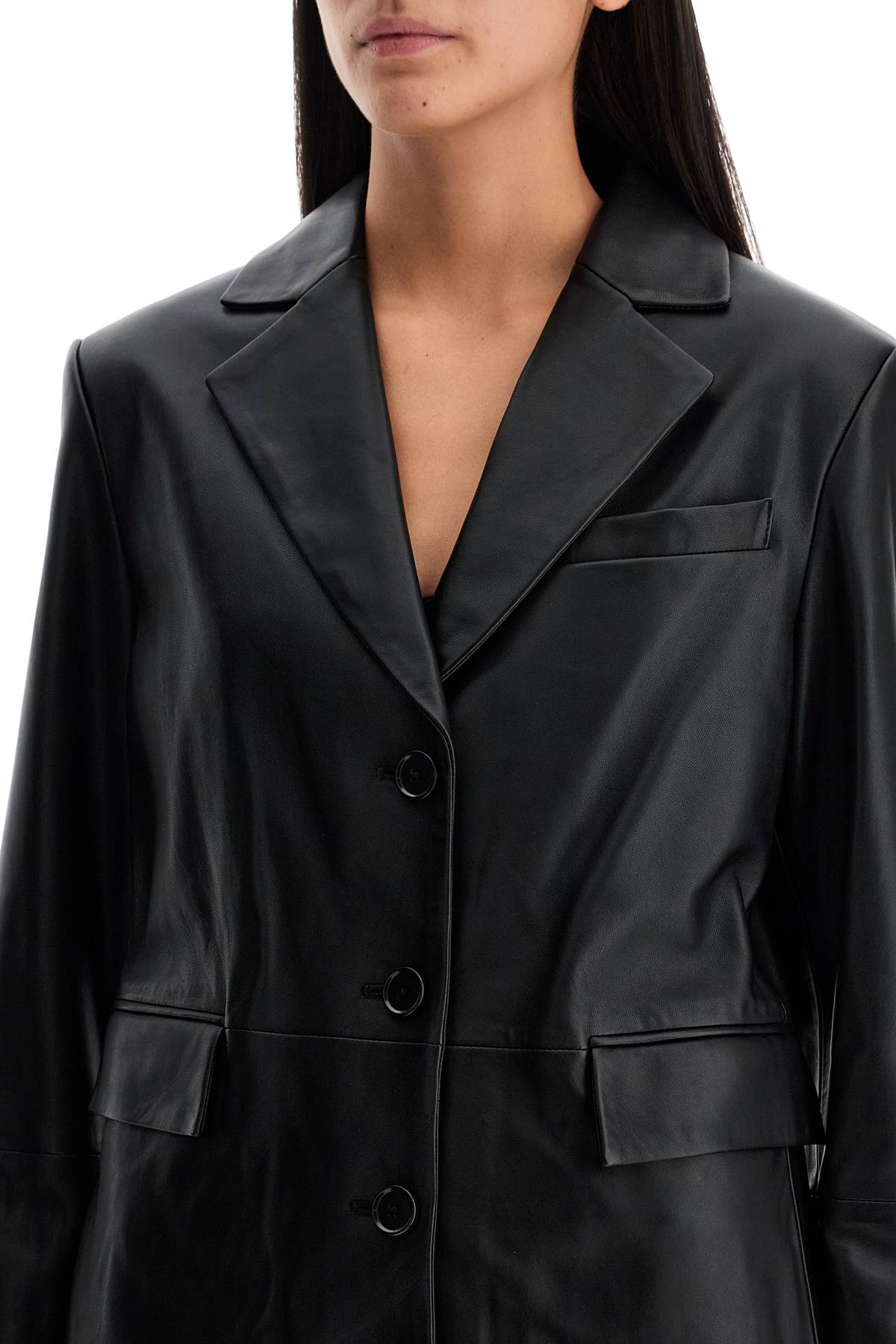 Aldo Leather Blazer  - Black