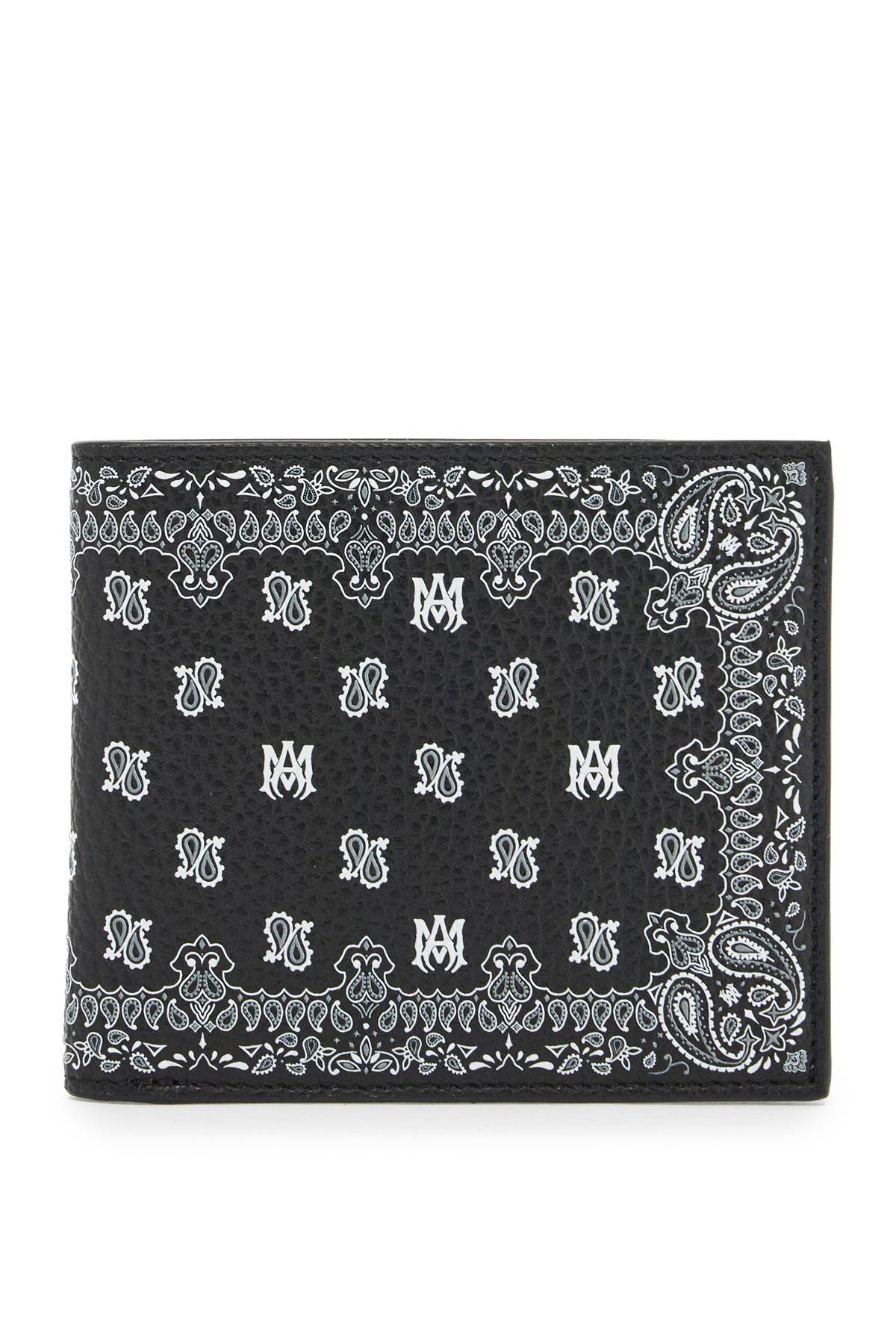 Bi-fold Bandana Print Wallet  - Black