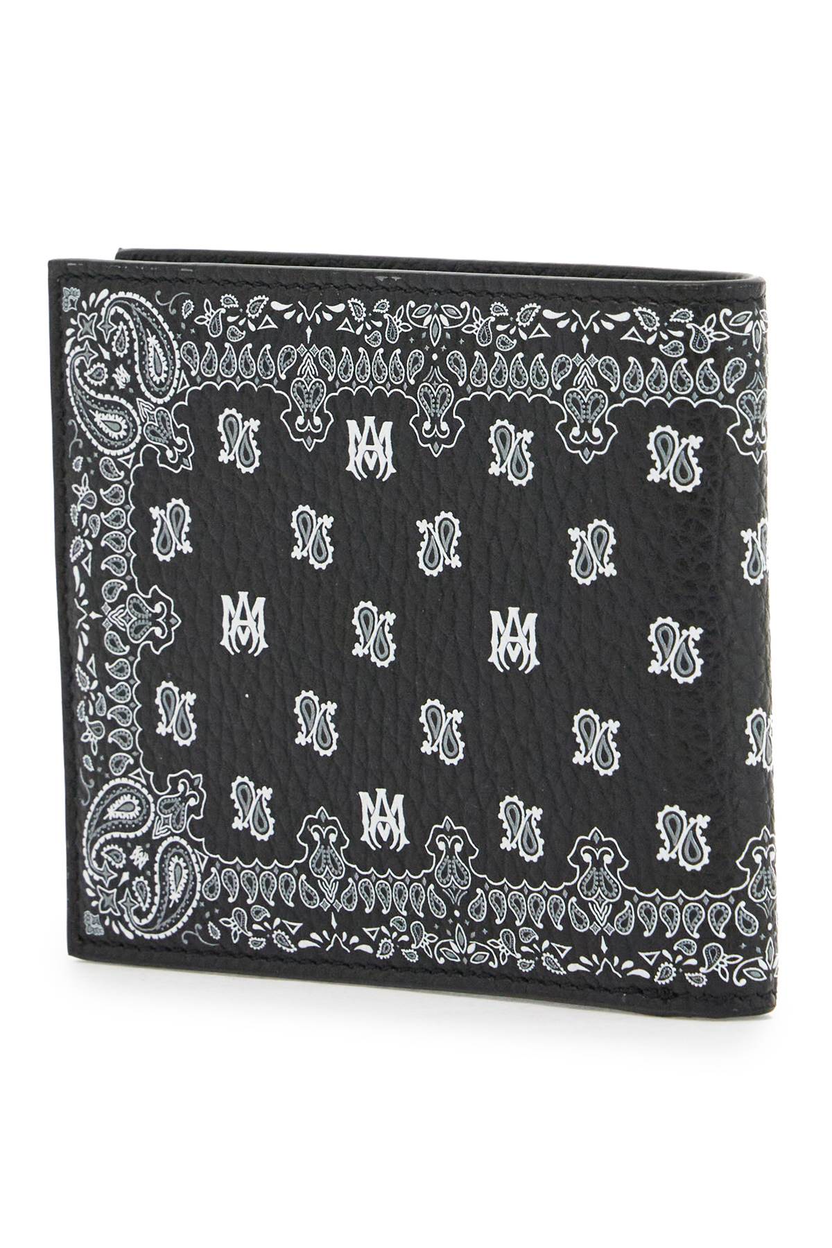 Bi-fold Bandana Print Wallet  - Black