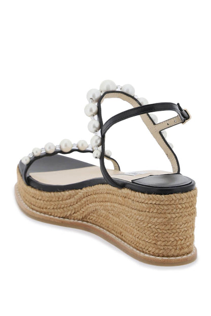 Amatuus 60 Wedge And Pearl Sandals  - Black