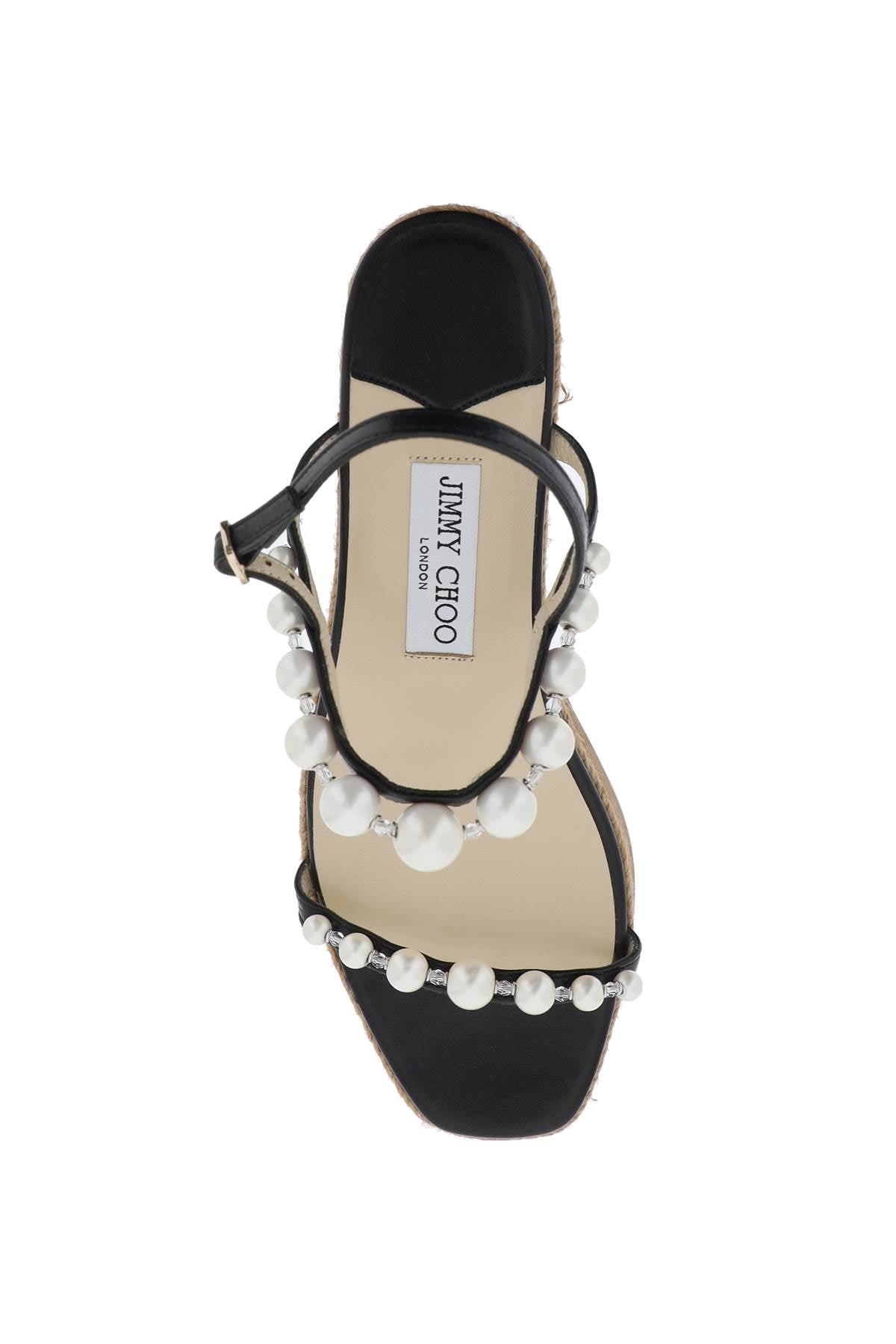 Amatuus 60 Wedge And Pearl Sandals  - Black