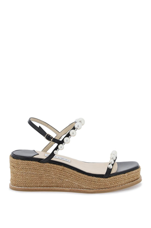 Amatuus 60 Wedge And Pearl Sandals  - Black