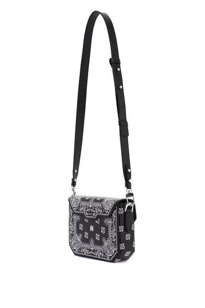 Bandana Embroidered Crossbody Bag With Shoulder  - Black