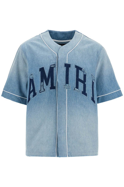 Sunfaded Baseball Shirt  - Blue