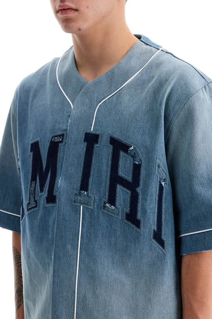 Sunfaded Baseball Shirt  - Blue