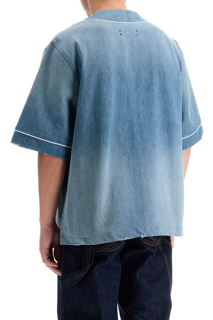 Sunfaded Baseball Shirt  - Blue