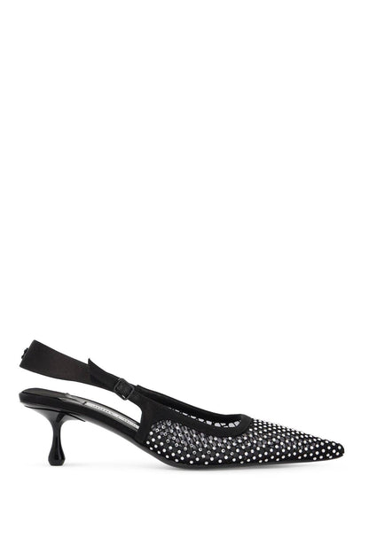 'mesh And Satin Slingback Amel 50 Dã©col  - Black