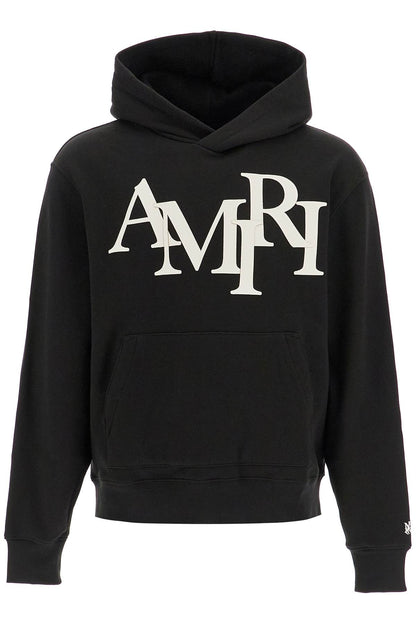 Hoodie By Amiri With Staggered  - Black