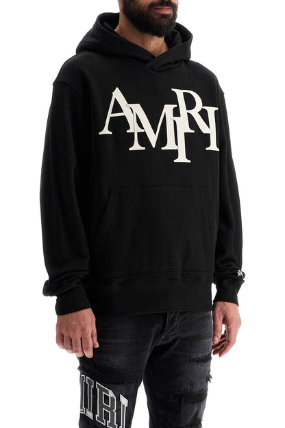 Hoodie By Amiri With Staggered  - Black