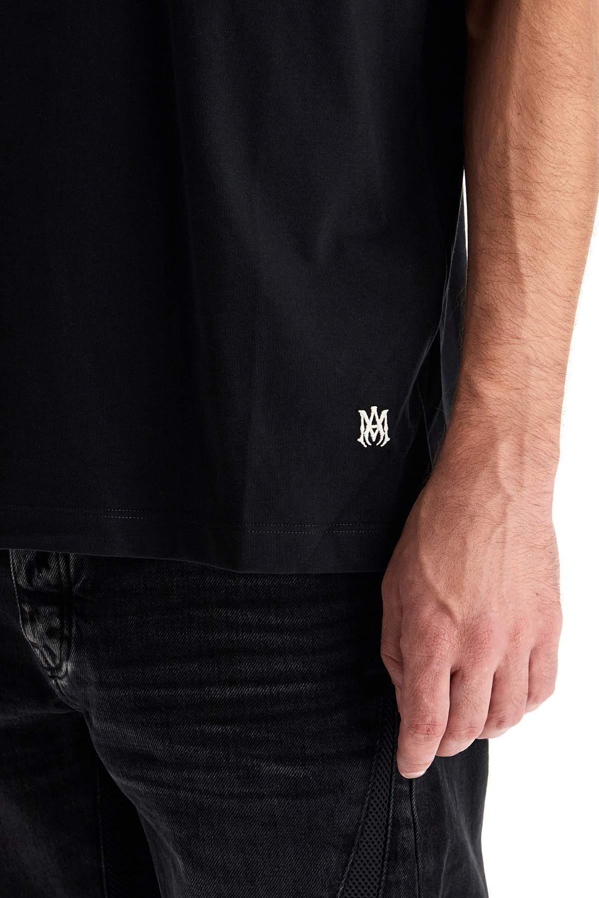 Amiri Staggered Logo  - Black