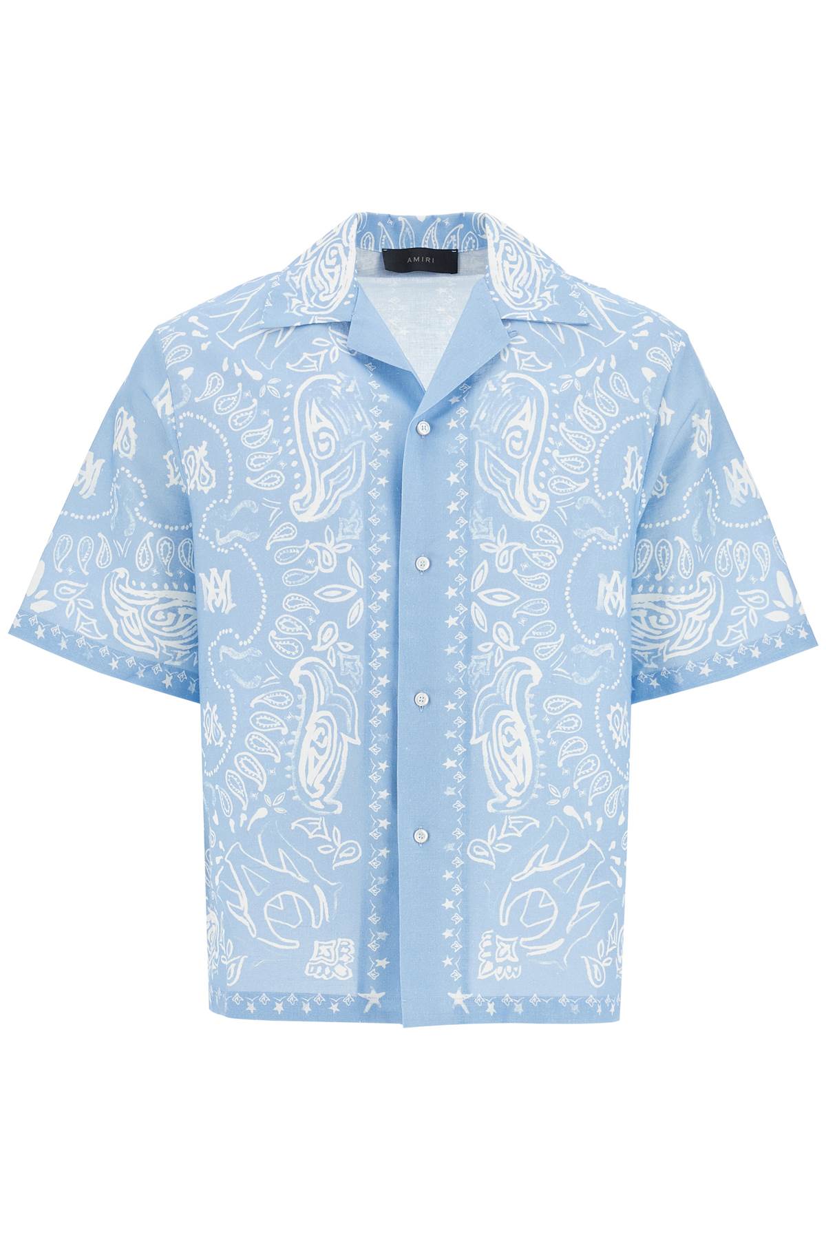 Short-sleeved Bandana Water  - Light Blue