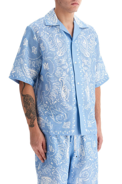 Short-sleeved Bandana Water  - Light Blue