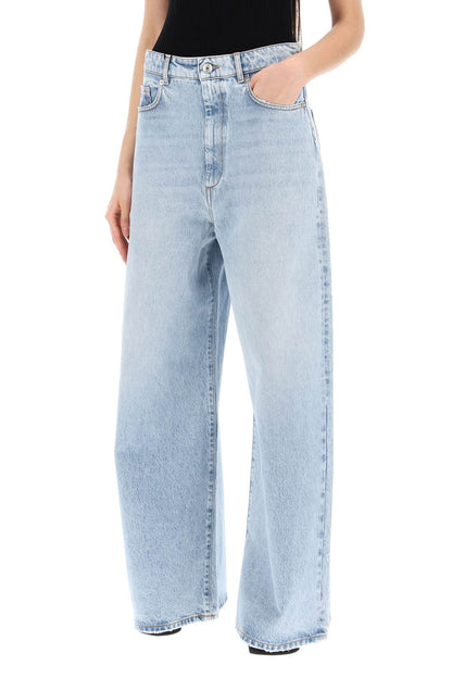 Wide-legged Angri Jeans For A  - Light Blue