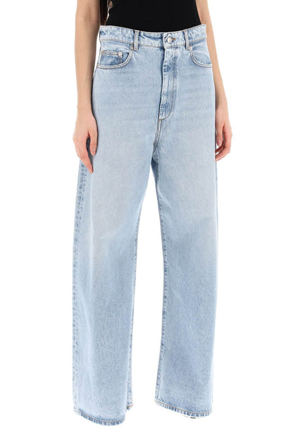 Wide-legged Angri Jeans For A  - Light Blue