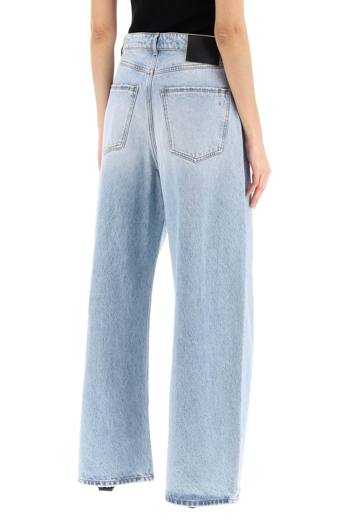 Wide-legged Angri Jeans For A  - Light Blue