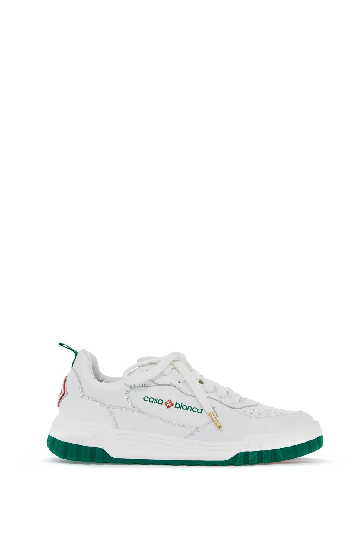 Leather Court Sneakers For A  - Bianco