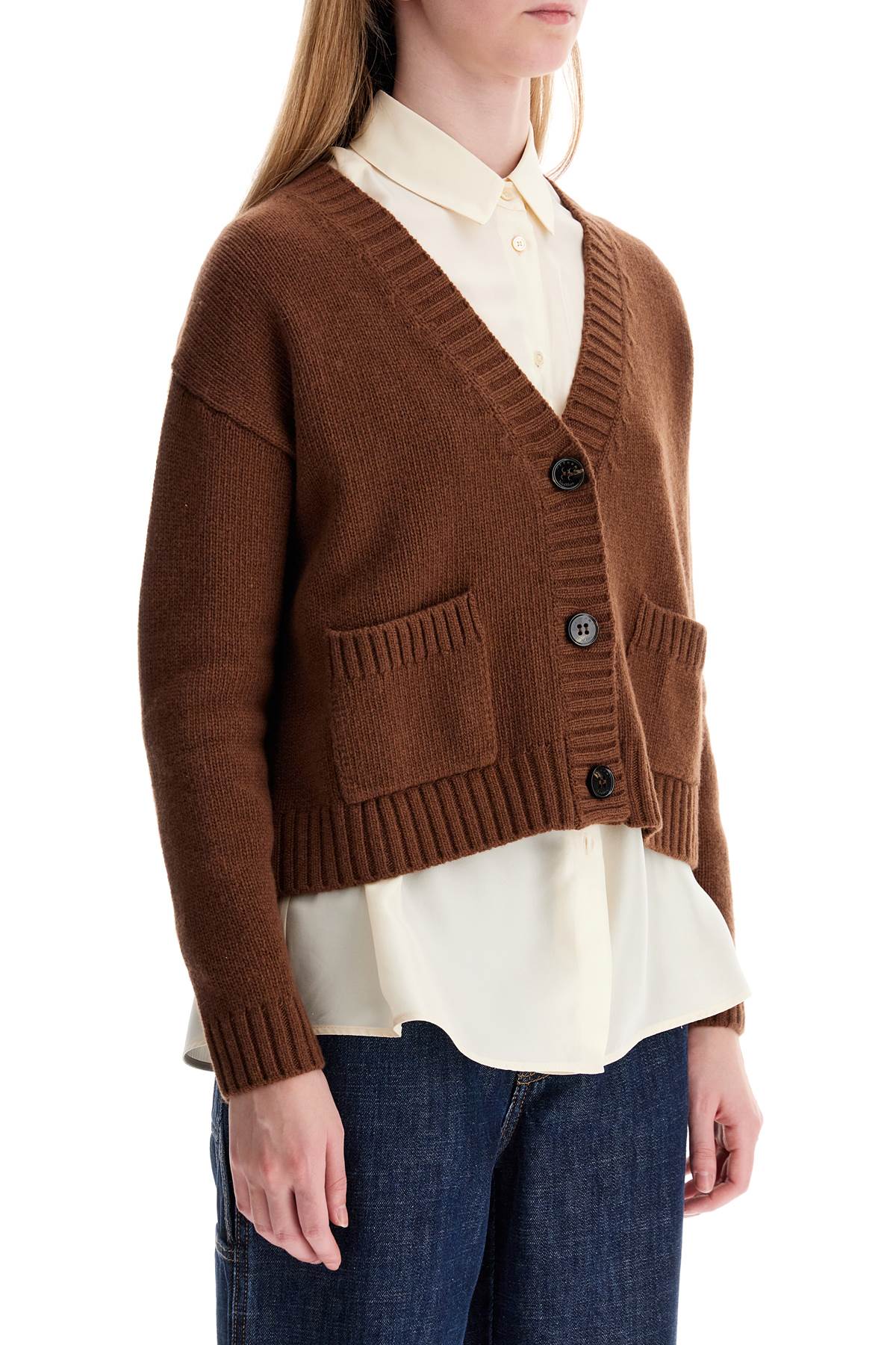 Soft Wool Cardigan For Cozy  - Brown