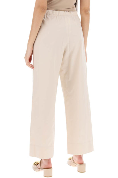 Cropped Silver Pants  - Beige