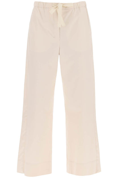 Cropped Silver Pants  - Beige