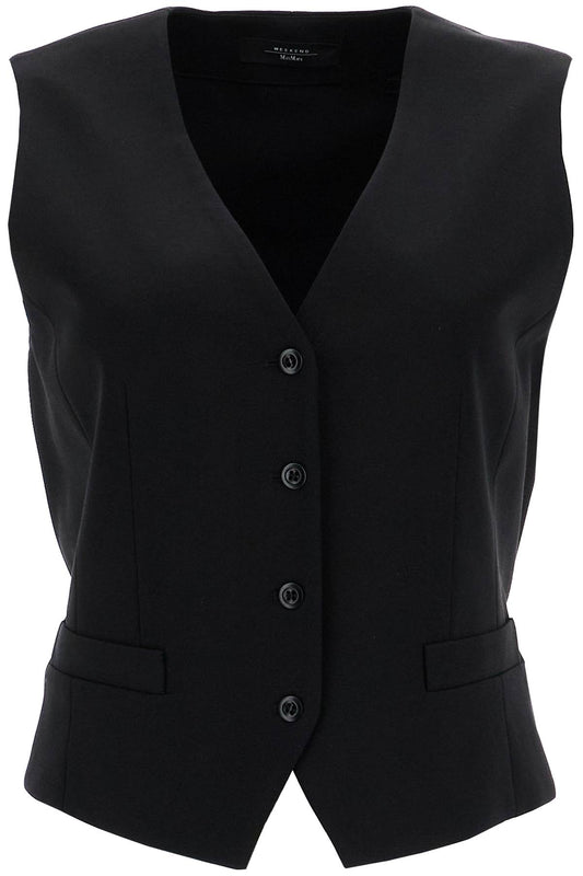 Short Jersey Vest For Men  - Black