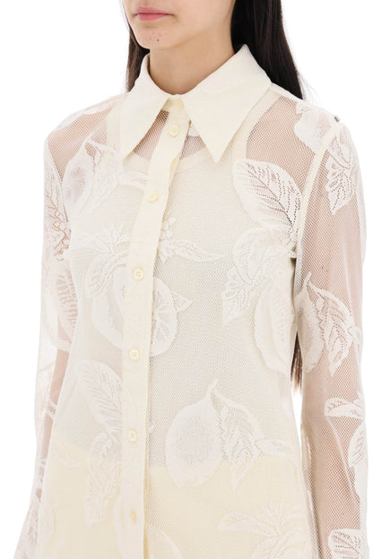 "pizzo Asti Lace Shirt  - White