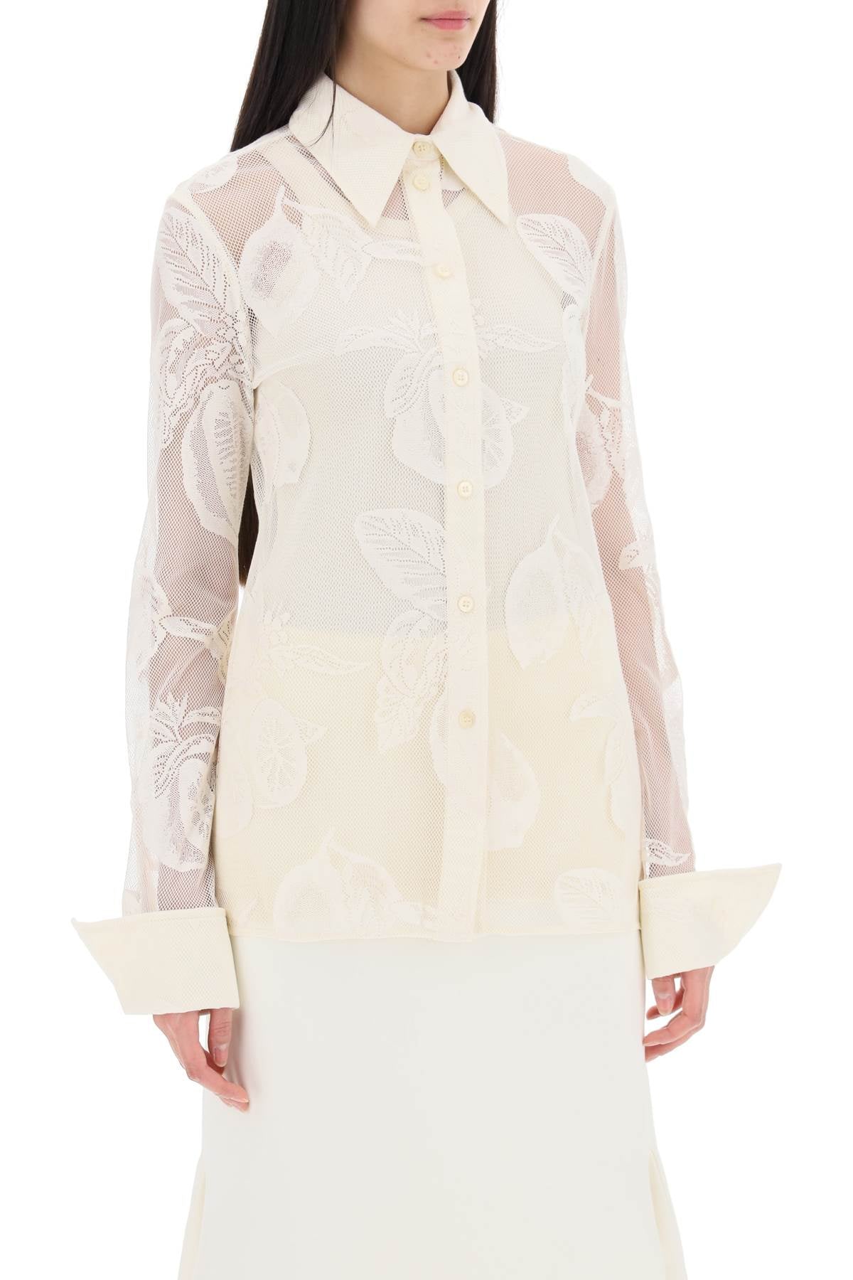 "pizzo Asti Lace Shirt  - White