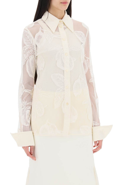 "pizzo Asti Lace Shirt  - White